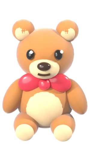 Teddy with a red bow